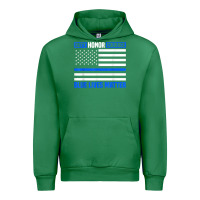 Emerald blue lives matter for police officer Urban Hoodie - linhVisuals