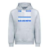 Heather Grey blue lives matter for police officer Urban Hoodie - linhVisuals