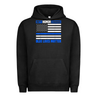 Pigment Black blue lives matter for police officer Urban Hoodie - linhVisuals