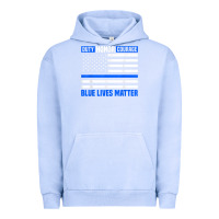 Pigment Grape Ice blue lives matter for police officer Urban Hoodie - linhVisuals