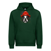 Forest Green boston terrier firefighter boston terrier dog lover premium Urban Hoodie - linhVisuals