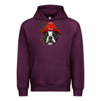Mauve Wine boston terrier firefighter boston terrier dog lover premium Urban Hoodie - linhVisuals