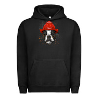 Pigment Black boston terrier firefighter boston terrier dog lover premium Urban Hoodie - linhVisuals