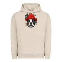 Pigment French Oak boston terrier firefighter boston terrier dog lover premium Urban Hoodie - linhVisuals