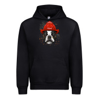 Black boston terrier firefighter boston terrier dog lover premium Urban Hoodie - linhVisuals