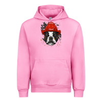 Fuchsia Pink boston terrier firefighter boston terrier dog lover premium Urban Hoodie - linhVisuals