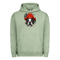 Pigment Oil Green boston terrier firefighter boston terrier dog lover premium Urban Hoodie - linhVisuals