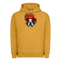 Pigment Peanut Butter boston terrier firefighter boston terrier dog lover premium Urban Hoodie - linhVisuals