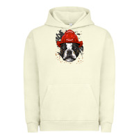 Boston Terrier Firefighter Boston Terrier Dog Lover Premium Urban Hoodie | Teevron