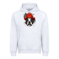 White boston terrier firefighter boston terrier dog lover premium Urban Hoodie - linhVisuals