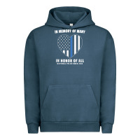 Pigment Midnight Navy national police week shirt in memory and honor us flag Urban Hoodie - linhVisuals
