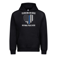 Black national police week shirt vintage blue line american flag Urban Hoodie - linhVisuals