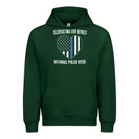 Forest Green national police week shirt vintage blue line american flag Urban Hoodie - linhVisuals