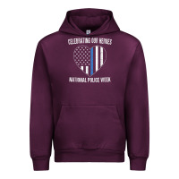 Mauve Wine national police week shirt vintage blue line american flag Urban Hoodie - linhVisuals