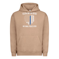 Pigment Burro national police week shirt vintage blue line american flag Urban Hoodie - linhVisuals