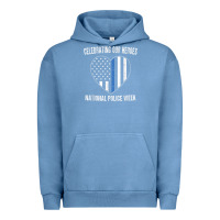 Pigment Pebble Blue national police week shirt vintage blue line american flag Urban Hoodie - linhVisuals
