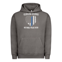 Pigment Tornado national police week shirt vintage blue line american flag Urban Hoodie - linhVisuals