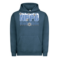 Pigment Midnight Navy north pole police department Urban Hoodie - linhVisuals