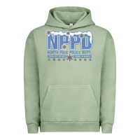 Pigment Oil Green north pole police department Urban Hoodie - linhVisuals