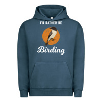 Pigment Midnight Navy birding birdwatching eastern phoebe Urban Hoodie - linhVisuals
