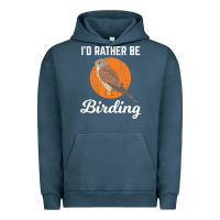Pigment Midnight Navy birding birdwatching kestrel bird bird Urban Hoodie - linhVisuals