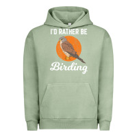 Pigment Oil Green birding birdwatching kestrel bird bird Urban Hoodie - linhVisuals