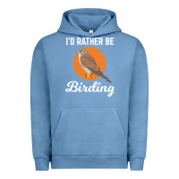 Pigment Pebble Blue birding birdwatching kestrel bird bird Urban Hoodie - linhVisuals