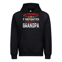 Black mens father's day my favorite firefighter calls me grandpa premium Urban Hoodie - linhVisuals