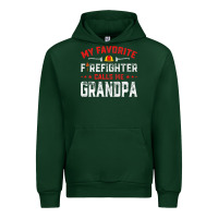 Forest Green mens father's day my favorite firefighter calls me grandpa premium Urban Hoodie - linhVisuals