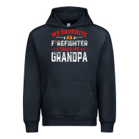 Navy mens father's day my favorite firefighter calls me grandpa premium Urban Hoodie - linhVisuals