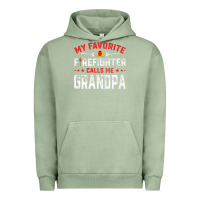 Pigment Oil Green mens father's day my favorite firefighter calls me grandpa premium Urban Hoodie - linhVisuals