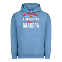 Pigment Pebble Blue mens father's day my favorite firefighter calls me grandpa premium Urban Hoodie - linhVisuals
