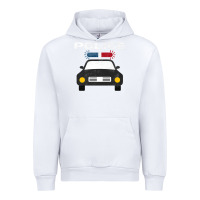 White cool policeman law enforcement deputy kawaii police mobile premium Urban Hoodie - linhVisuals