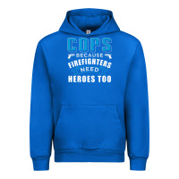 Cobalt cops because firefighters need heroes too premium Urban Hoodie - linhVisuals
