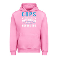 Fuchsia Pink cops because firefighters need heroes too premium Urban Hoodie - linhVisuals