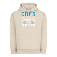 Pigment French Oak cops because firefighters need heroes too premium Urban Hoodie - linhVisuals