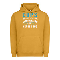 Pigment Peanut Butter cops because firefighters need heroes too premium Urban Hoodie - linhVisuals