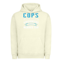 Pigment Pistachio cops because firefighters need heroes too premium Urban Hoodie - linhVisuals