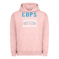 Pigment Salmon cops because firefighters need heroes too premium Urban Hoodie - linhVisuals