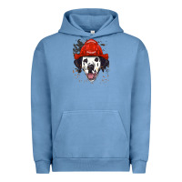 Pigment Pebble Blue dalmatian firefighter dalmatian dog lover Urban Hoodie - linhVisuals