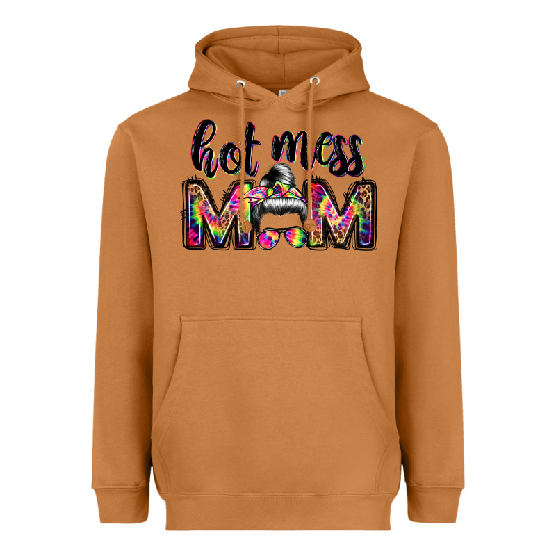 Hot Mess Mom Messy Bun Heavyweight Hoodie by JahusDesignShop | Teevron