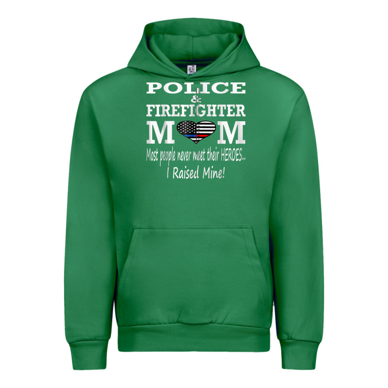 Police & Firefighter Mom, I Raised Mine Fireman Mothers Day Urban Hoodie by linhVisuals | Teevron