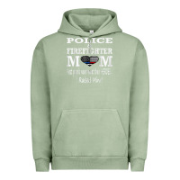 Pigment Oil Green police & firefighter mom, i raised mine fireman mothers day Urban Hoodie - linhVisuals