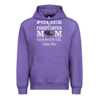 Tulip police & firefighter mom, i raised mine fireman mothers day Urban Hoodie - linhVisuals