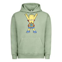 Pigment Oil Green groovy bart Urban Hoodie - linhVisuals