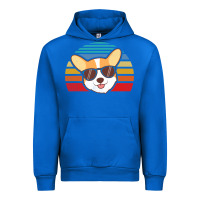 Cobalt cool corgi vintage 80s dog lover Urban Hoodie - linhVisuals
