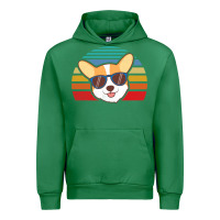 Emerald cool corgi vintage 80s dog lover Urban Hoodie - linhVisuals