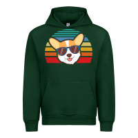 Forest Green cool corgi vintage 80s dog lover Urban Hoodie - linhVisuals