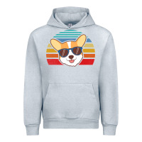 Heather Grey cool corgi vintage 80s dog lover Urban Hoodie - linhVisuals