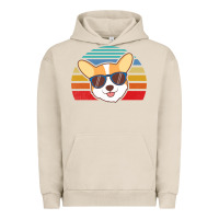 Pigment French Oak cool corgi vintage 80s dog lover Urban Hoodie - linhVisuals